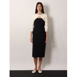 Crêpe midi dress