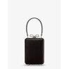 Satin shoulder bag with crystals