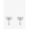 Silver brass earrings