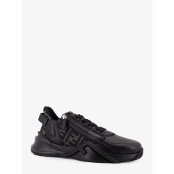 Leather Flow sneakers with FF jacquard fabric inserts