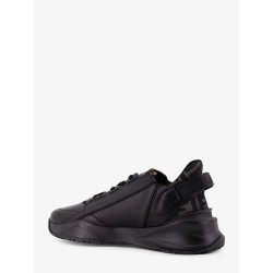 Leather Flow sneakers with FF jacquard fabric inserts
