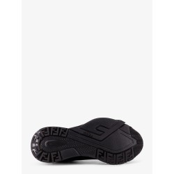 Leather Flow sneakers with FF jacquard fabric inserts