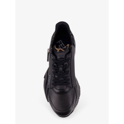Leather Flow sneakers with FF jacquard fabric inserts