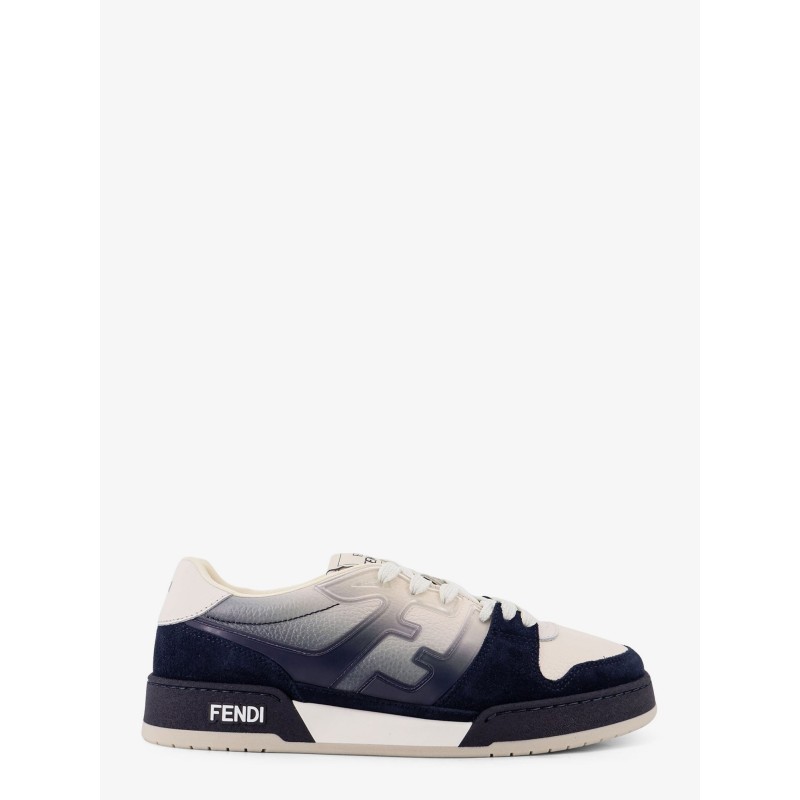 Match leather sneakers with suede inserts