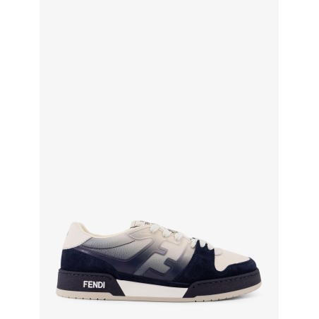 Match leather sneakers with suede inserts