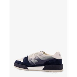 Match leather sneakers with suede inserts