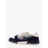 Match leather sneakers with suede inserts