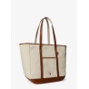 Canvas shopping bag with embroidered logo