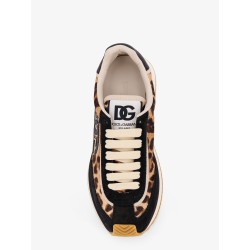 Suede sneakers with animal print