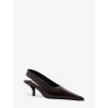 Patent leather slingback pumps