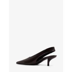 Patent leather slingback pumps