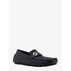 Leather and canvas loafers
