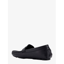 Leather and canvas loafers