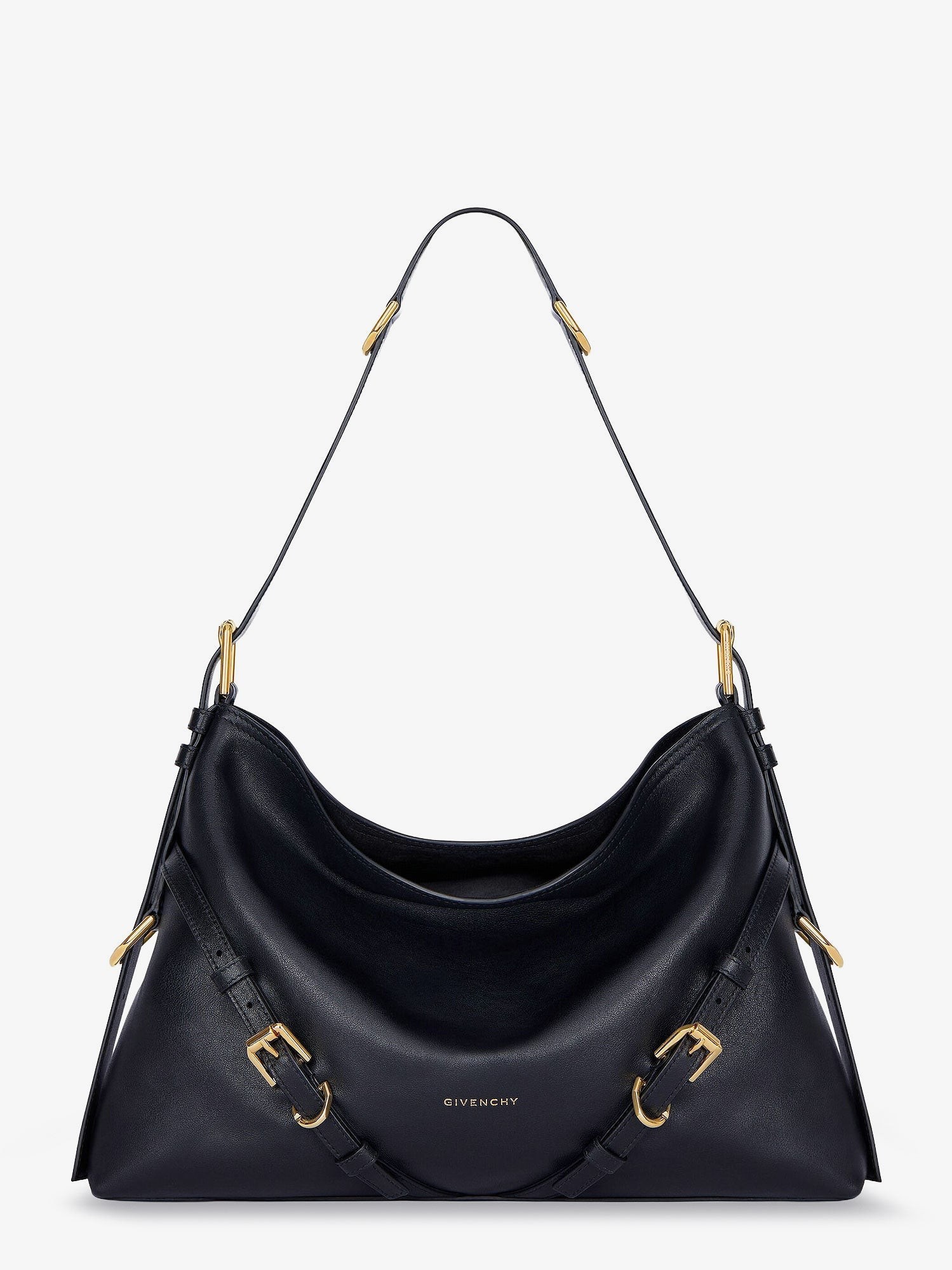 Givenchy Voyou Large Shoulder Bag in Black Leather