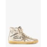 Leather sneakers with all-over Francy Journey print