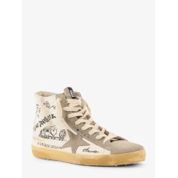 Leather sneakers with all-over Francy Journey print