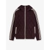 Nylon down jacket with iconic side stripes