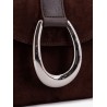 Bella Saddle suede crossbody bag