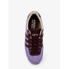 Nylon sneakers with suede inserts