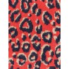 Wool blend sweater with animal print