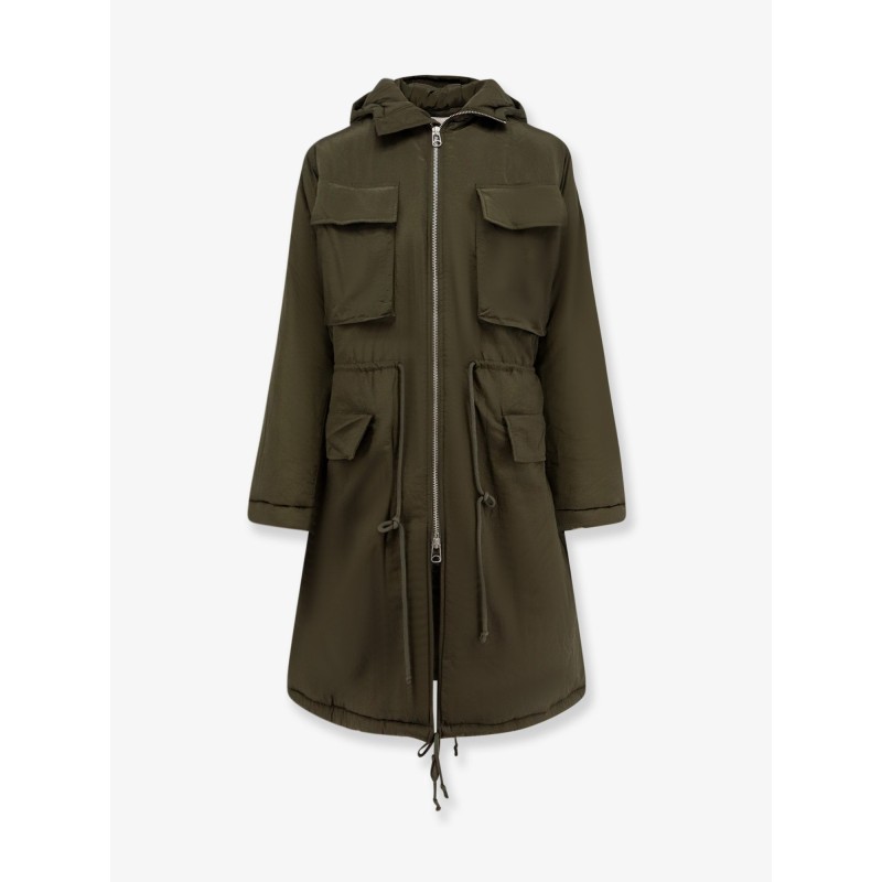 Padded nylon long jacket