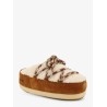 Shearling and suede slip-on