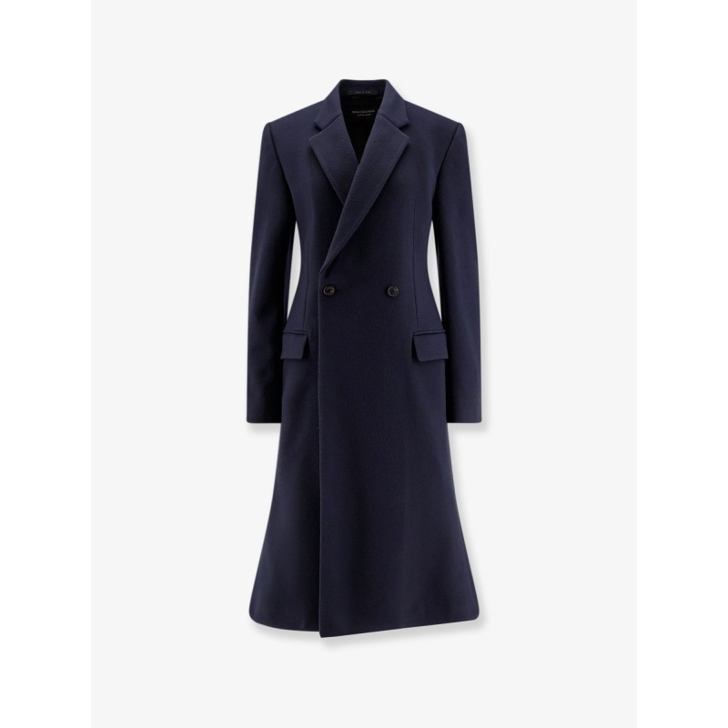 Godet Midi double-breasted wool coat
