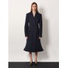 Godet Midi double-breasted wool coat