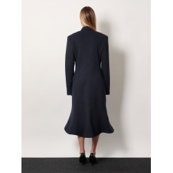 Godet Midi double-breasted wool coat