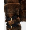 Brown backed sheepskin and nappa jacket