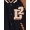 D2 Varsity wool and leather bomber