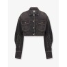 Denim jacket with bustier detail