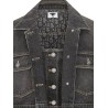 Denim jacket with bustier detail