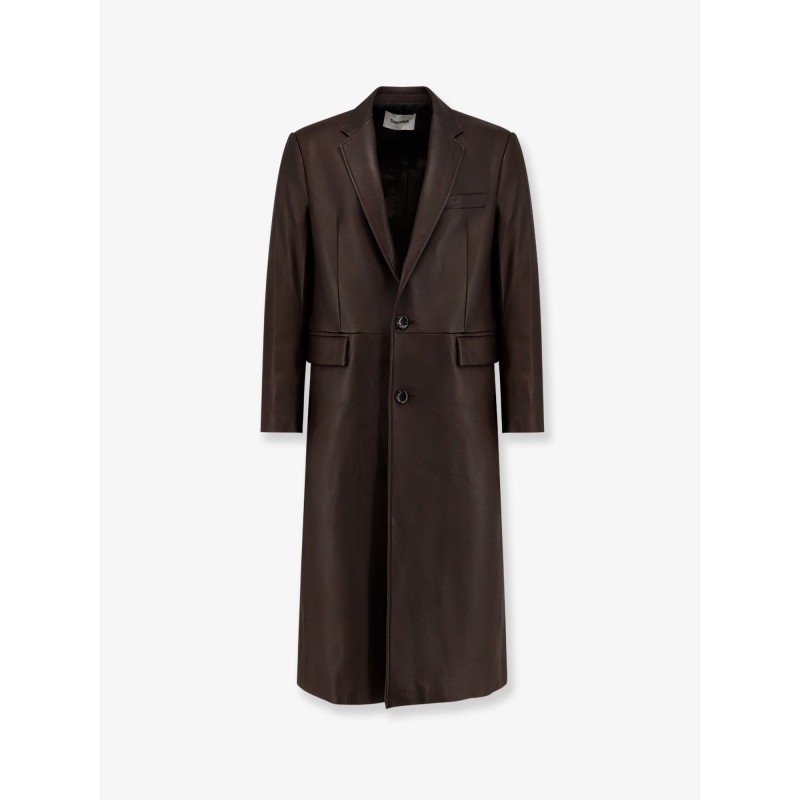 Unisex leather coat