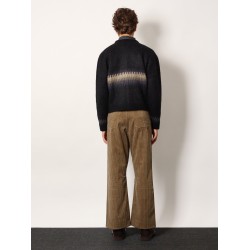 Jacquard Unisex alpaca cardigan