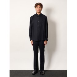 Wool blend Unisex striped shirt
