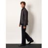 Wool blend Unisex pinstriped trousers