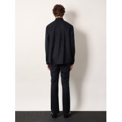 Wool blend Unisex pinstriped trousers
