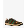 Screener low-top leather and GG Supreme fabric sneakers