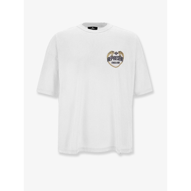Cotton T-shirt with distressed effect