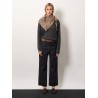 Wool blend sweater with all-over sequins