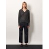 Wool blend sweater with all-over sequins