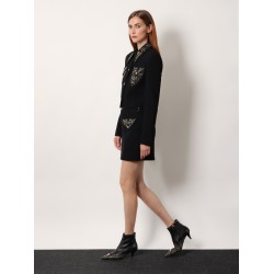 Virgin wool mini skirt