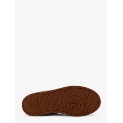 Fendi Match suede and pony skin low-top sneakers