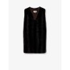 Faux shearling short dress