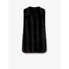 Faux shearling short dress