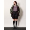 Striped virgin wool shorts