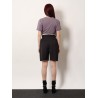 Striped virgin wool shorts