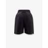 Striped virgin wool shorts