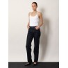 Low straight denim jeans